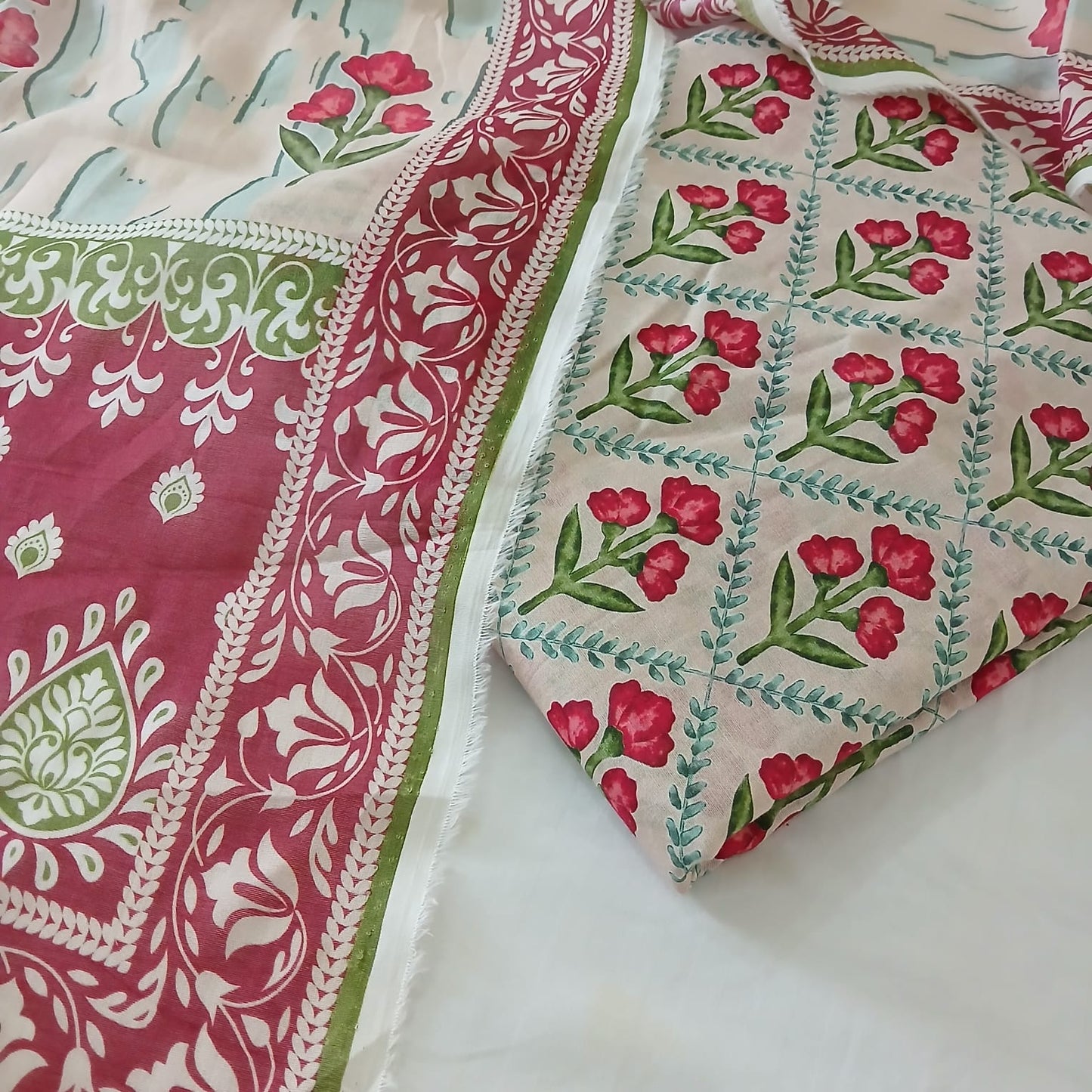 Bin Naeem Digital All Over Printed Lawn 3 Piece Suit – Unstitched Summer Collection with Voil Dupatta & Trouser