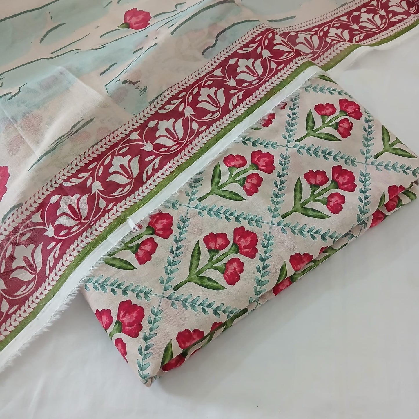 Bin Naeem Digital All Over Printed Lawn 3 Piece Suit – Unstitched Summer Collection with Voil Dupatta & Trouser