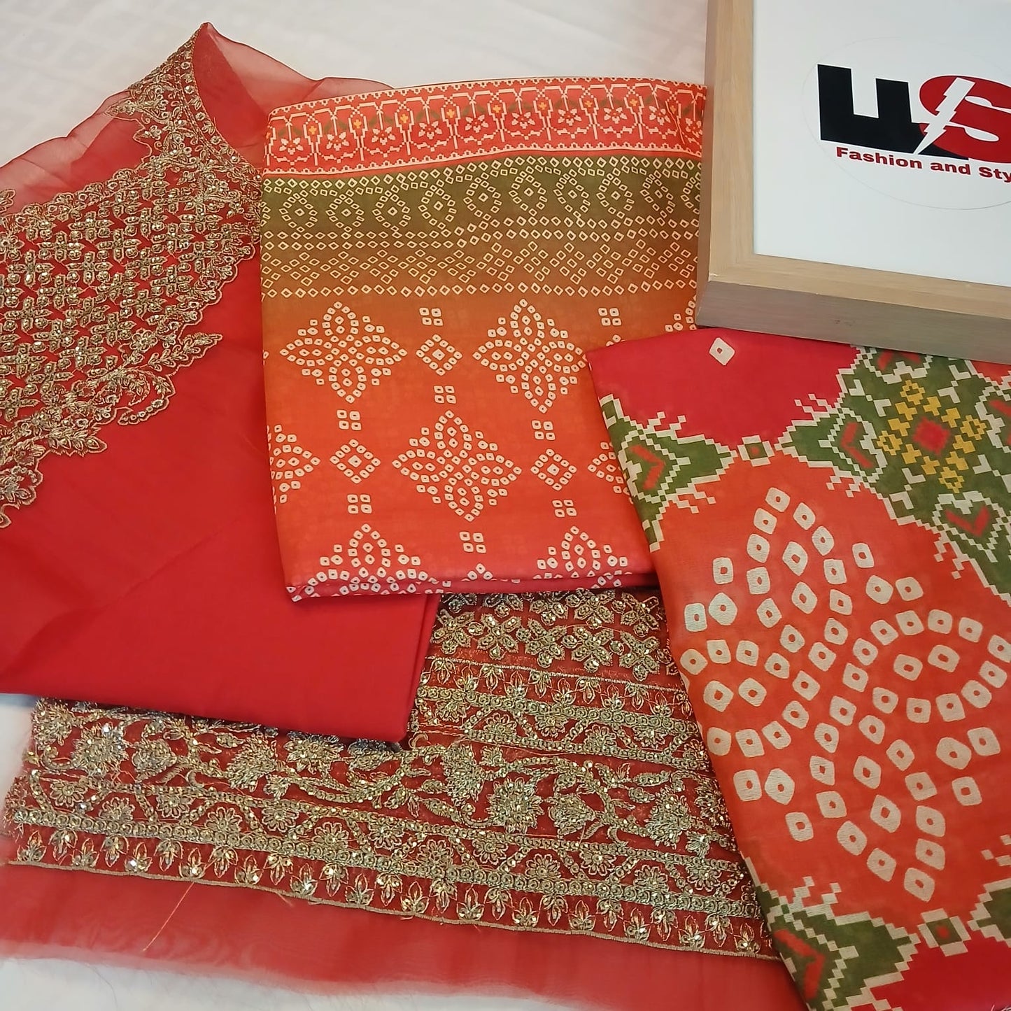 Motifz Chunri Digital Printed Lawn Suit – 3 Piece with Embroidered Neck & Daman Patch